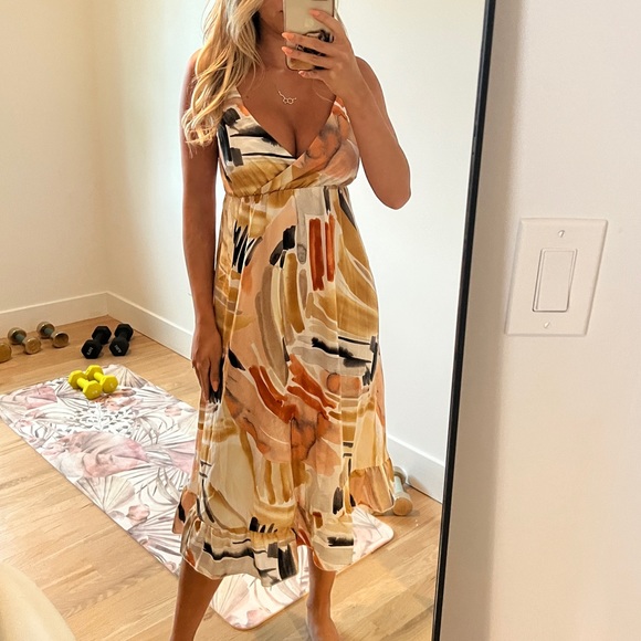 NWOT prettiest print midi flowy dress - Picture 3 of 3